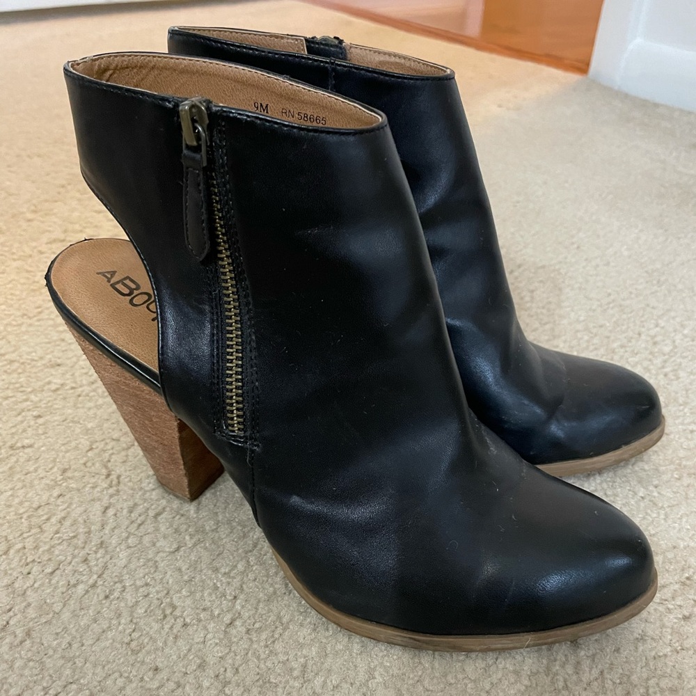 Black Booties, Size 9